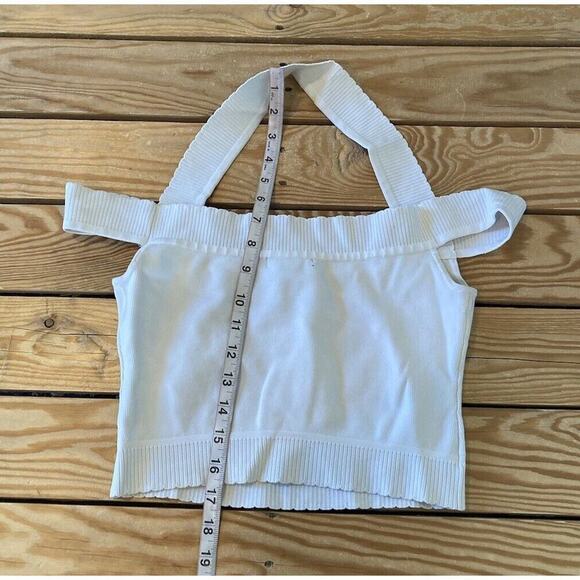 Marciano By Guess Sleeveless Crop Sweater Size Small Women’s White - Picture 6 of 7